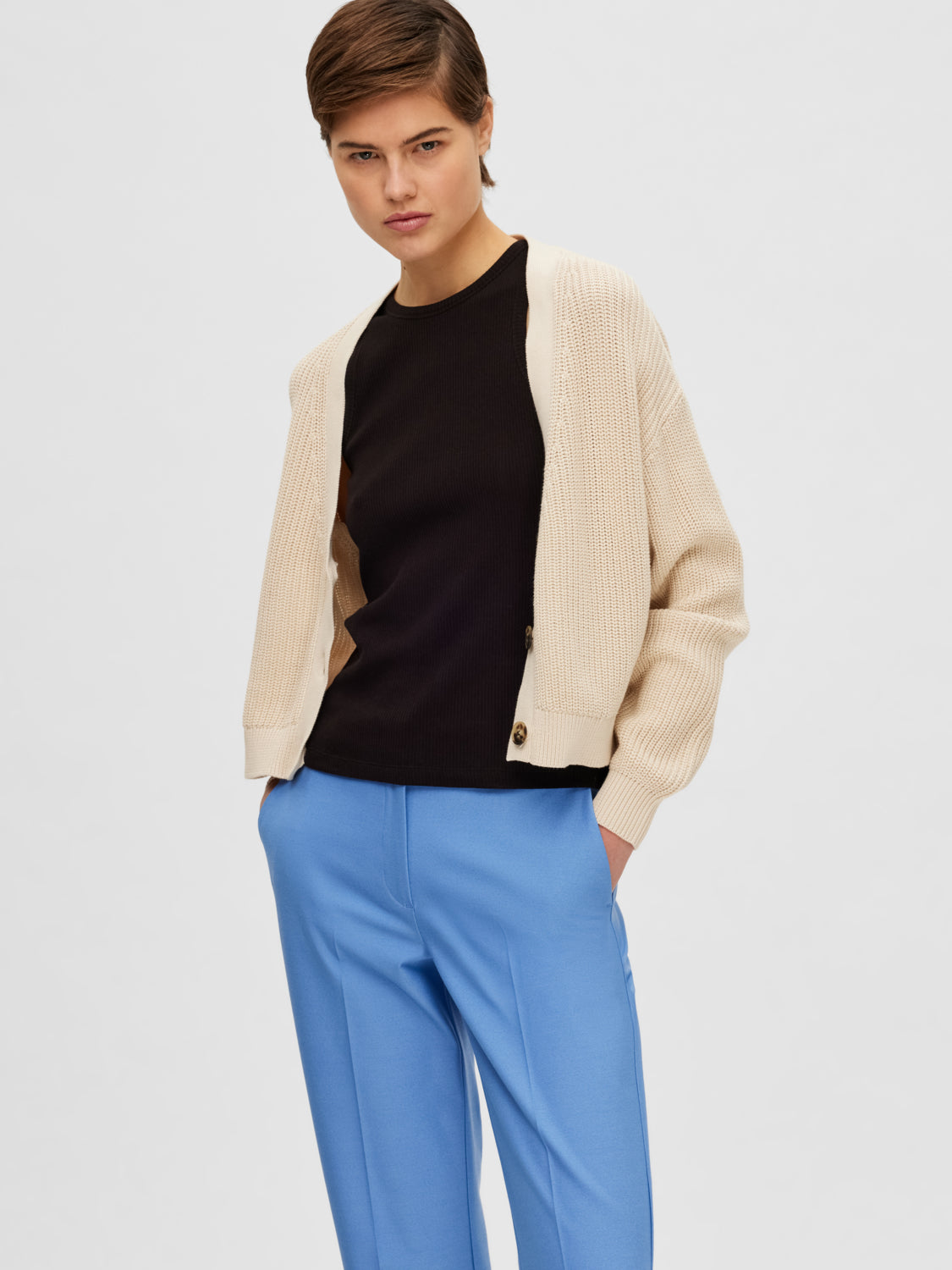 SELECTED FEMME - ANNA TANK TOPP - SORT